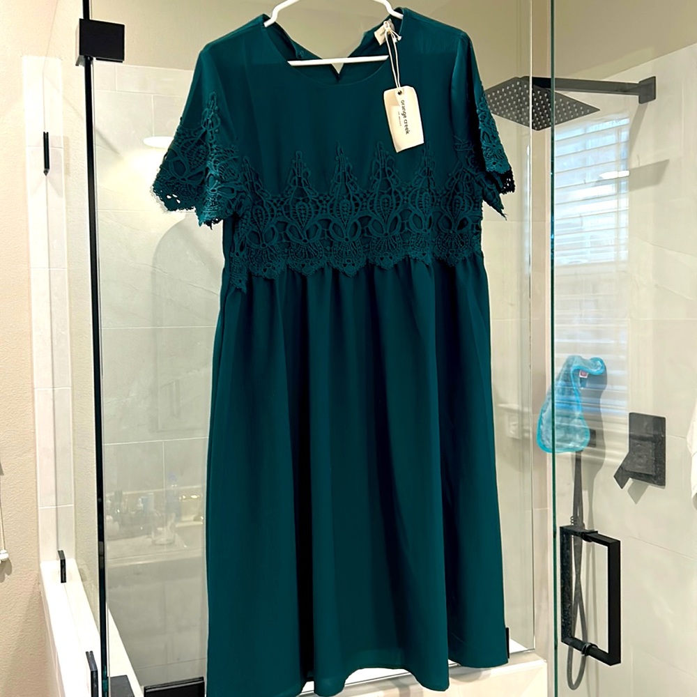 Emerald green dress